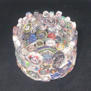 SOLD Handmade recycled magazine bowl